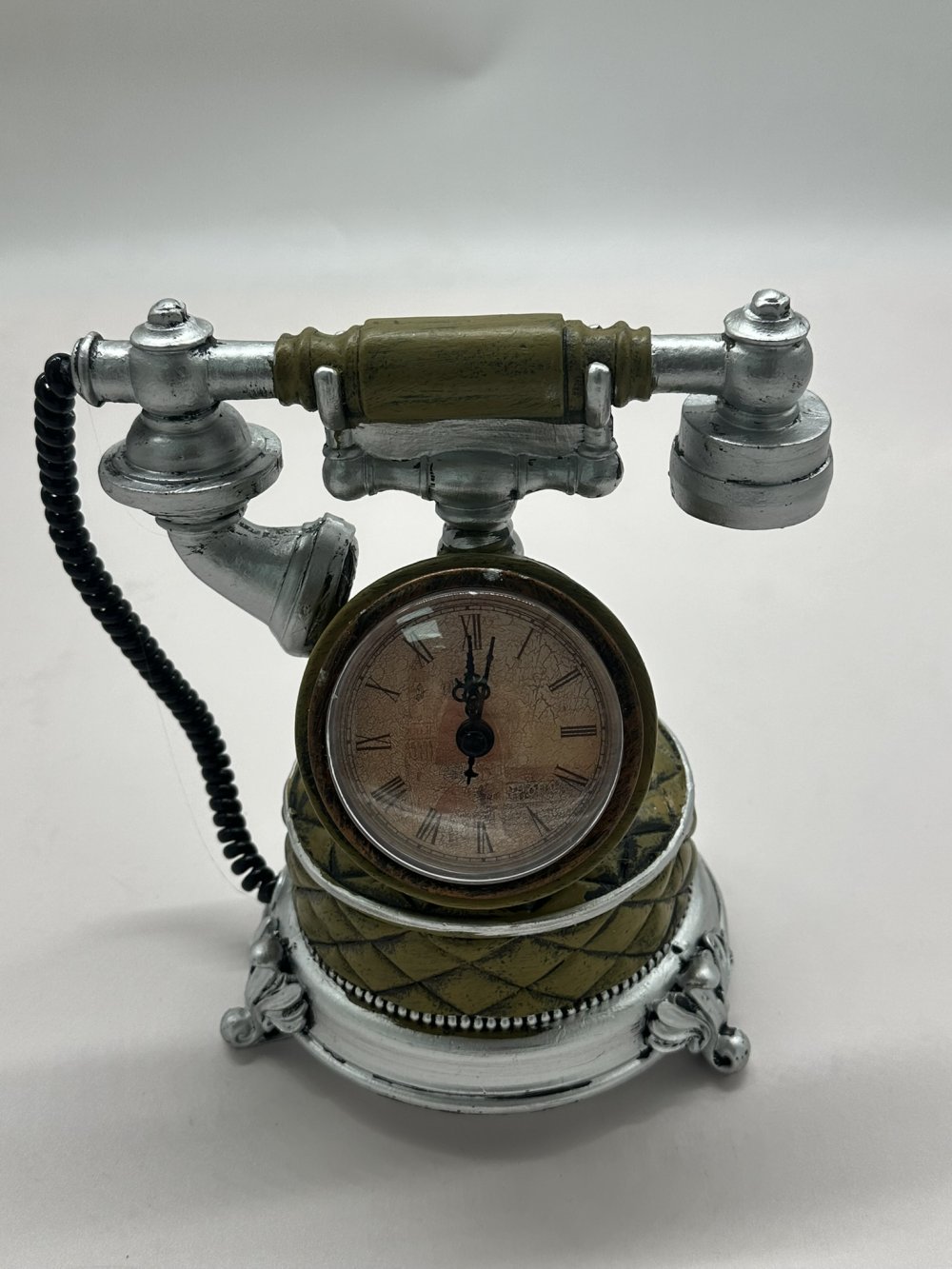 Dekoratif Nostaljik Telefon Masa Saati